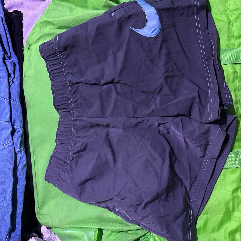 Nike Women's Athletic Shorts - Black and Blue